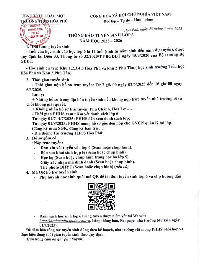 THONG BAO TSL6 NAM 25 26